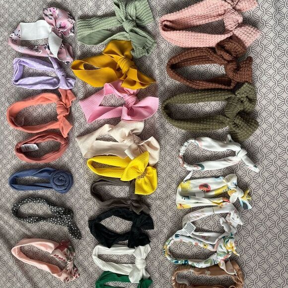 Colorful Headband Set 0-6months baby girl. bundle of 25 - Picture 1 of 7
